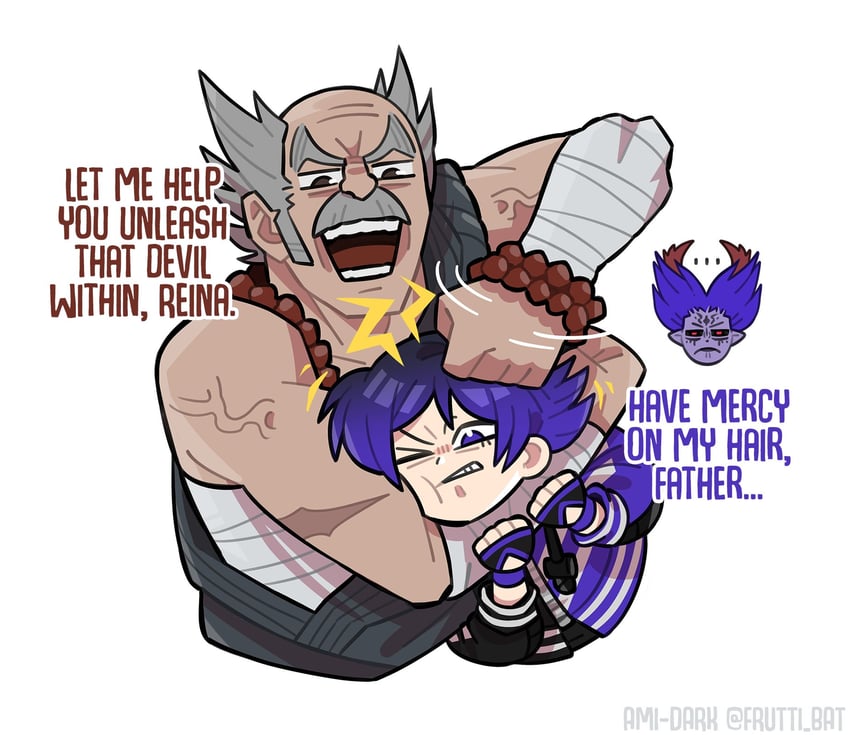 reina and mishima heihachi (tekken and 1 more) drawn by ami-dark