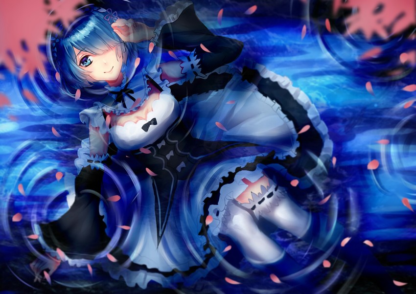 rem (re:zero kara hajimeru isekai seikatsu) drawn by yingsu_jiang