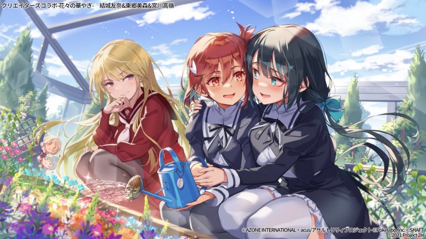 miyagawa takane, yuuki yuuna, tougou mimori, toki kureha, and nogi sonoko (assault lily and 2 more) drawn by michairu