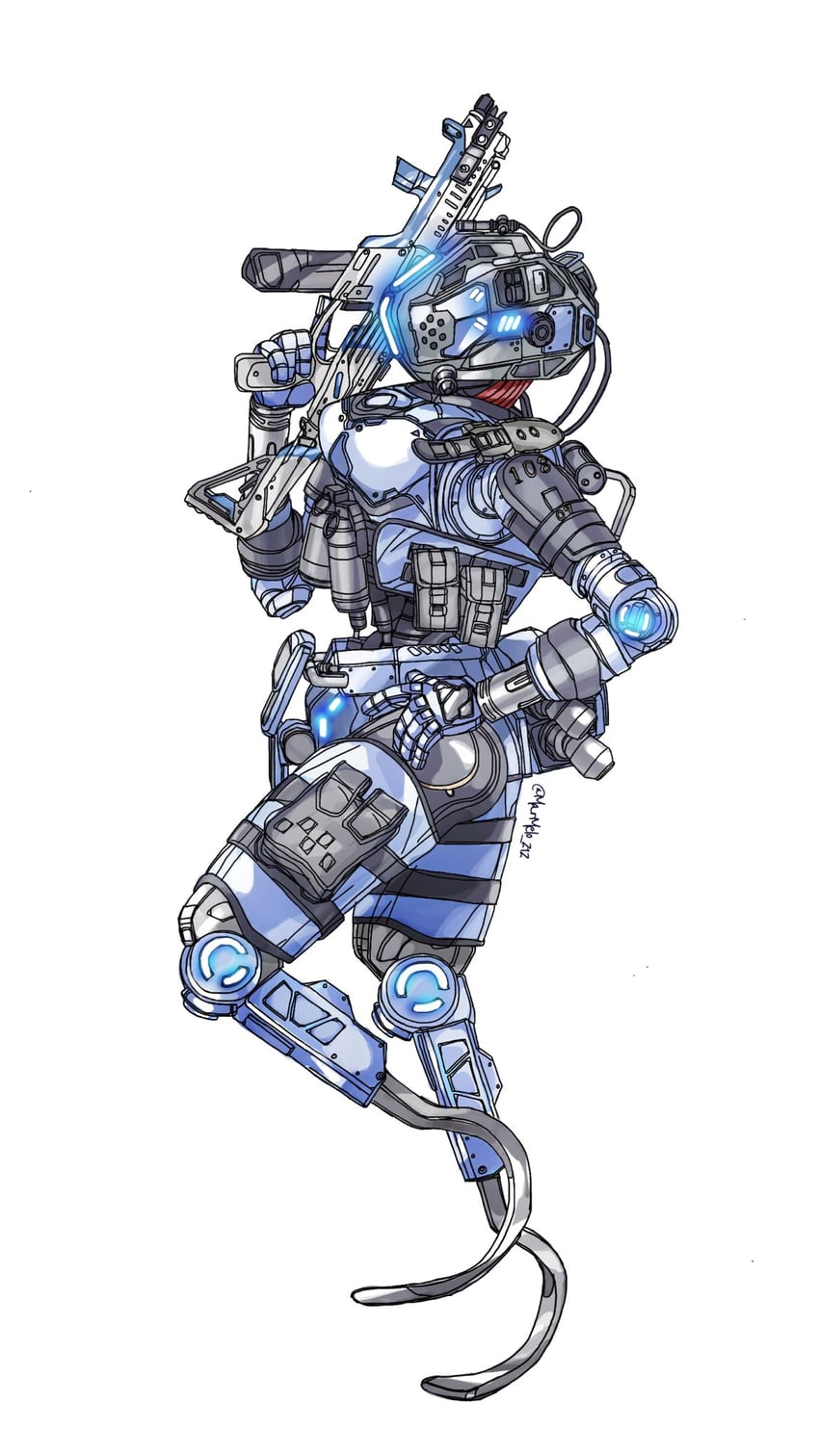 pilot and stim pilot (titanfall and 1 more) drawn by kotone_a