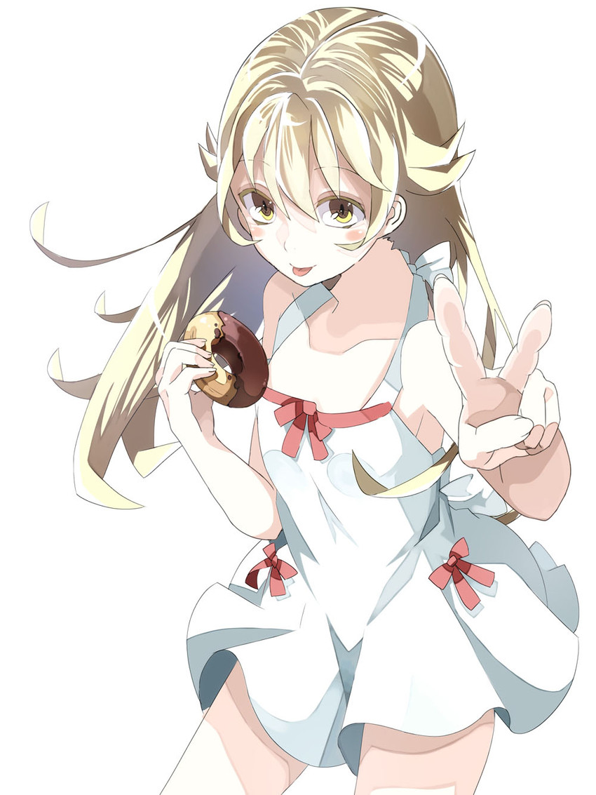 oshino shinobu (monogatari and 2 more) drawn by kombu_(yoshikonbu)