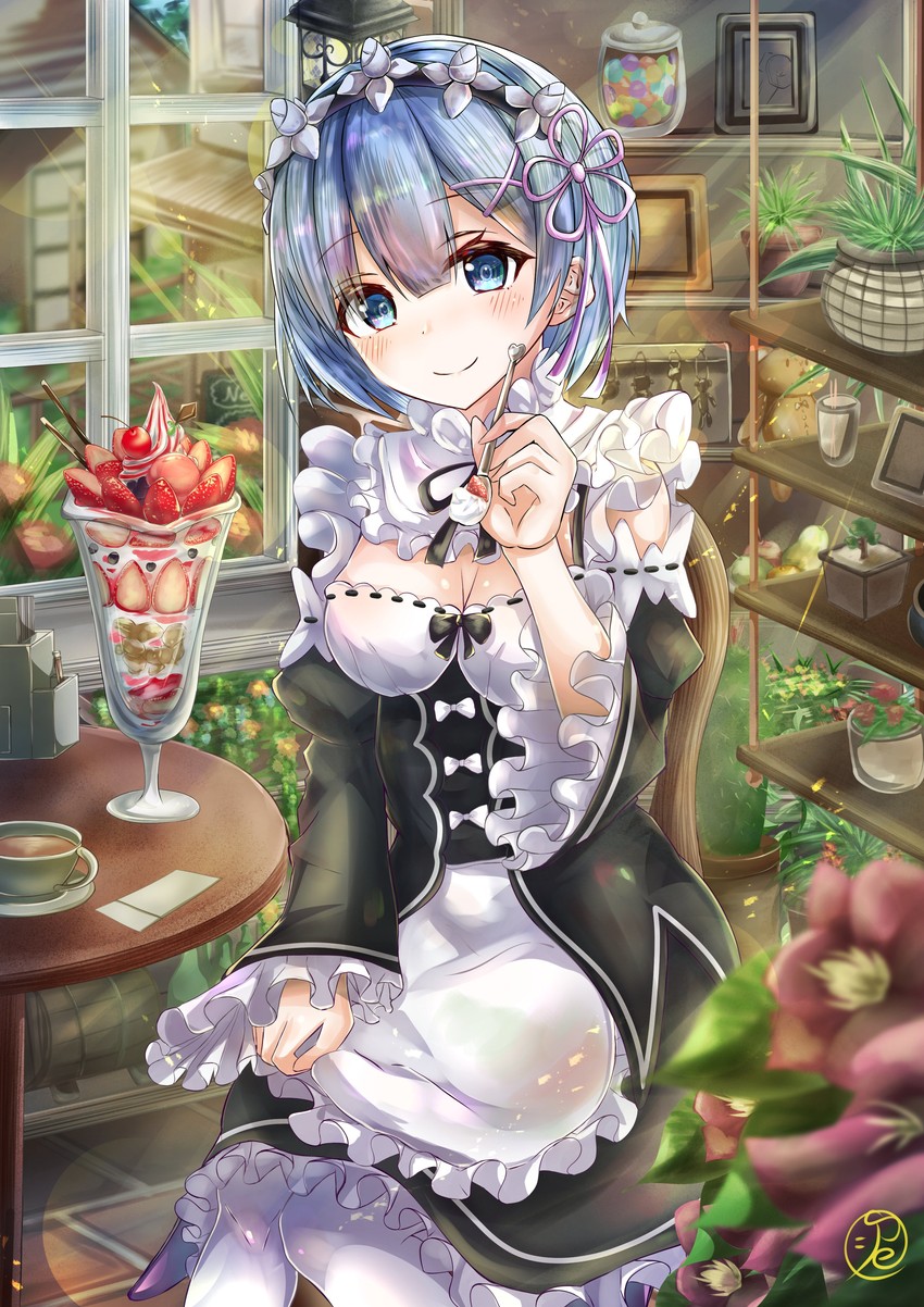rem (re:zero kara hajimeru isekai seikatsu) drawn by ore-artstudio