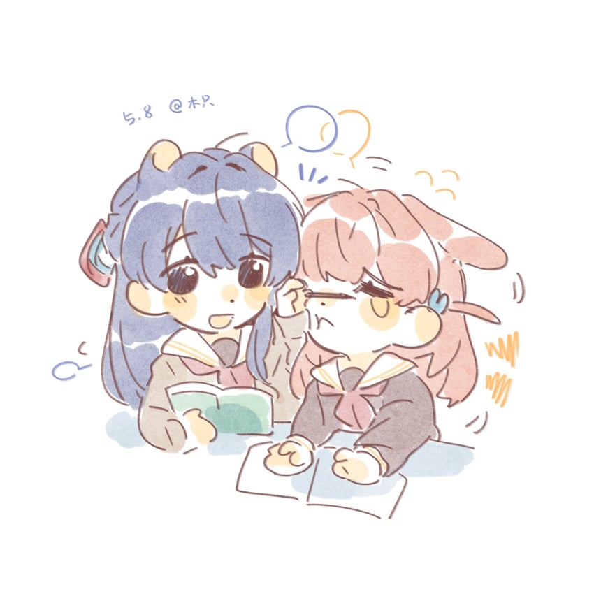 hinoshita kaho and murano sayaka (love live! and 1 more) drawn by woodonly