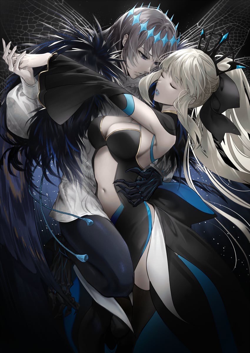 morgan le fay and oberon (fate and 1 more) drawn by muneomon_(takomon)