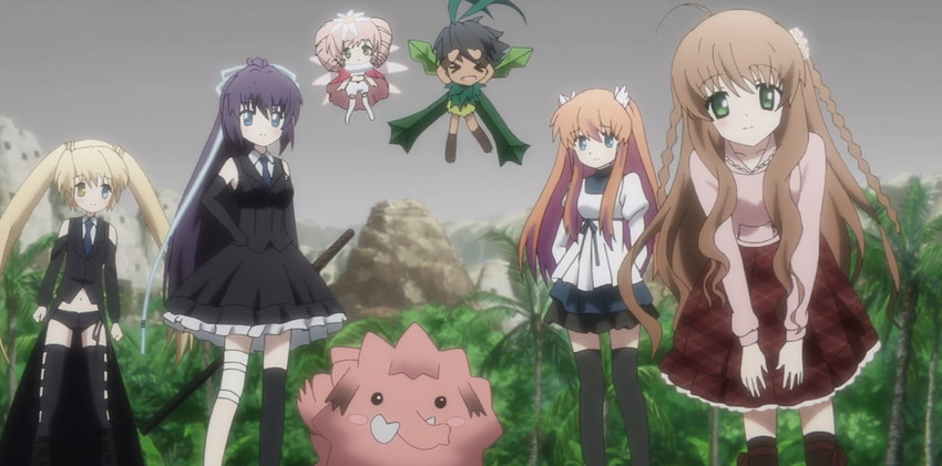 nakatsu shizuru, kanbe kotori, konohana lucia, ootori chihaya, and chibi-moth (rewrite)