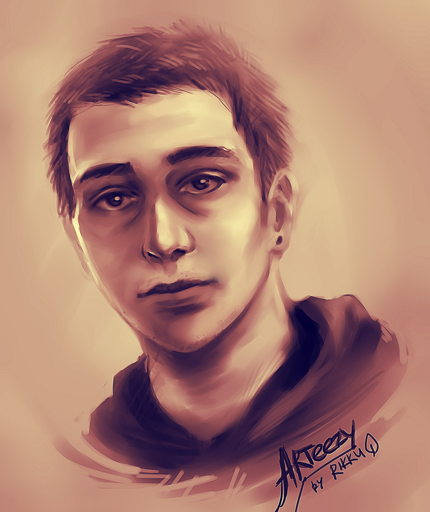 arteezy (original and 3 more) drawn by rikku7