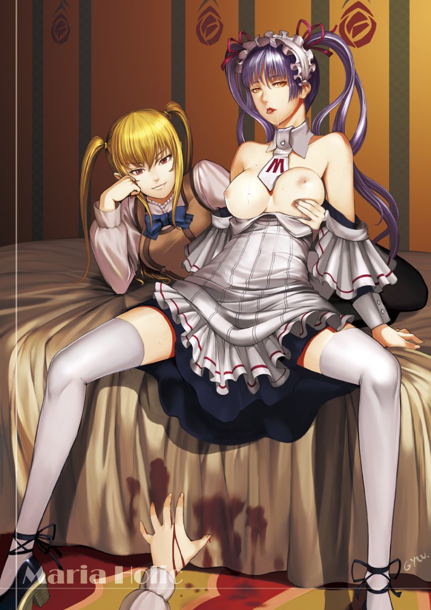 shidou mariya, shinouji matsurika, and miyamae kanako (maria holic) drawn by gyworz