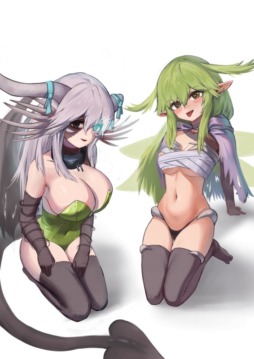 leaf and jabberwock (black souls and 1 more) drawn by ropeperson