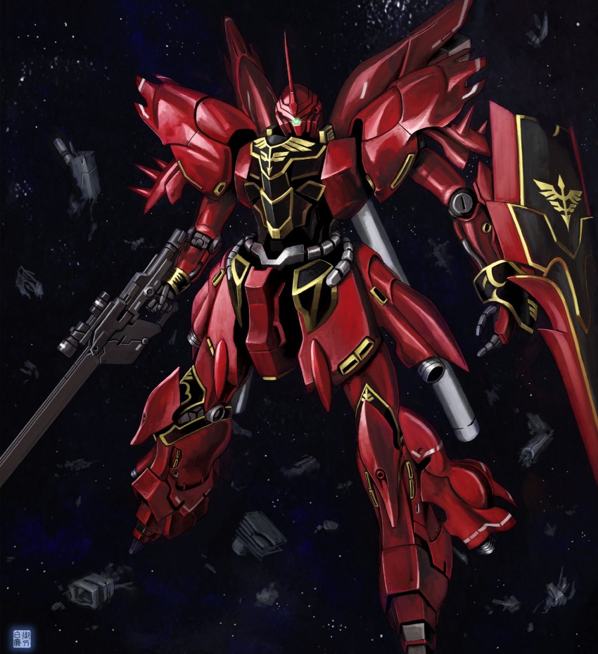 sinanju (gundam and 1 more) drawn by mito_hakruren