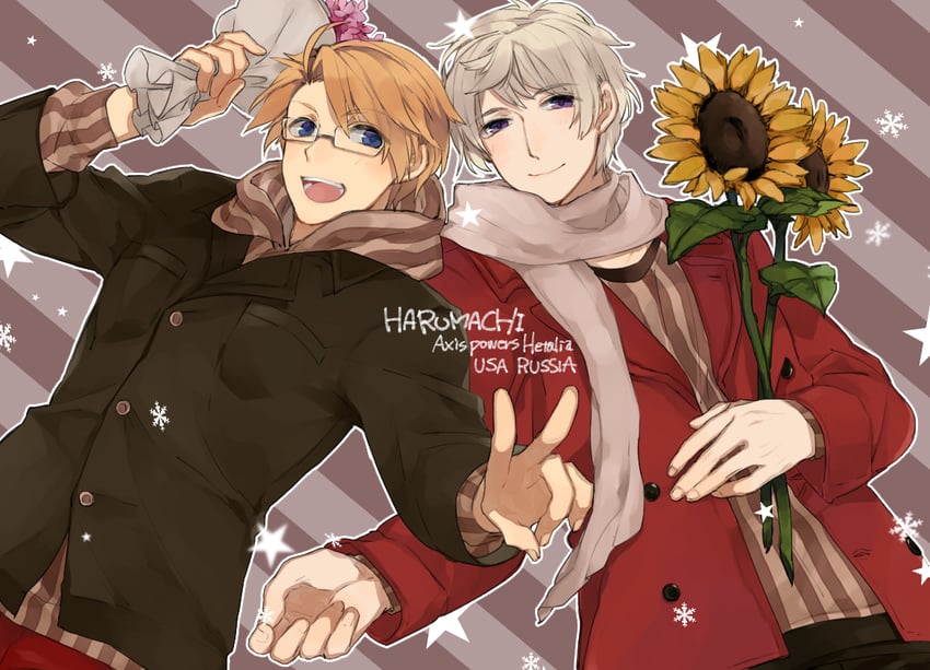 america and russia (axis powers hetalia) drawn by hita_(hitapita)