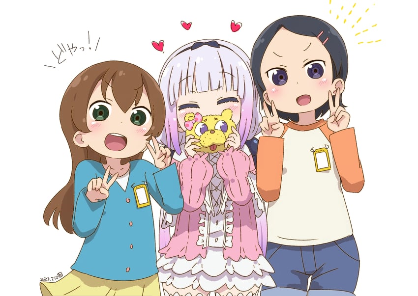 kanna kamui, makishima hikari, and iida tomoko (kobayashi-san chi no maidragon) drawn by tabayan_jigokuhen