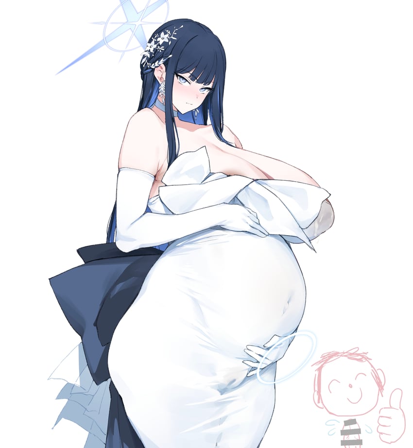 sensei, doodle sensei, and saori (blue archive) drawn by thirty_8ght