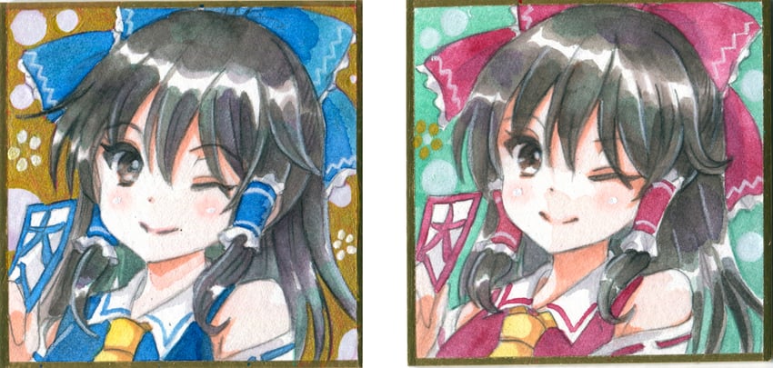 hakurei reimu (touhou) drawn by hajike_akira