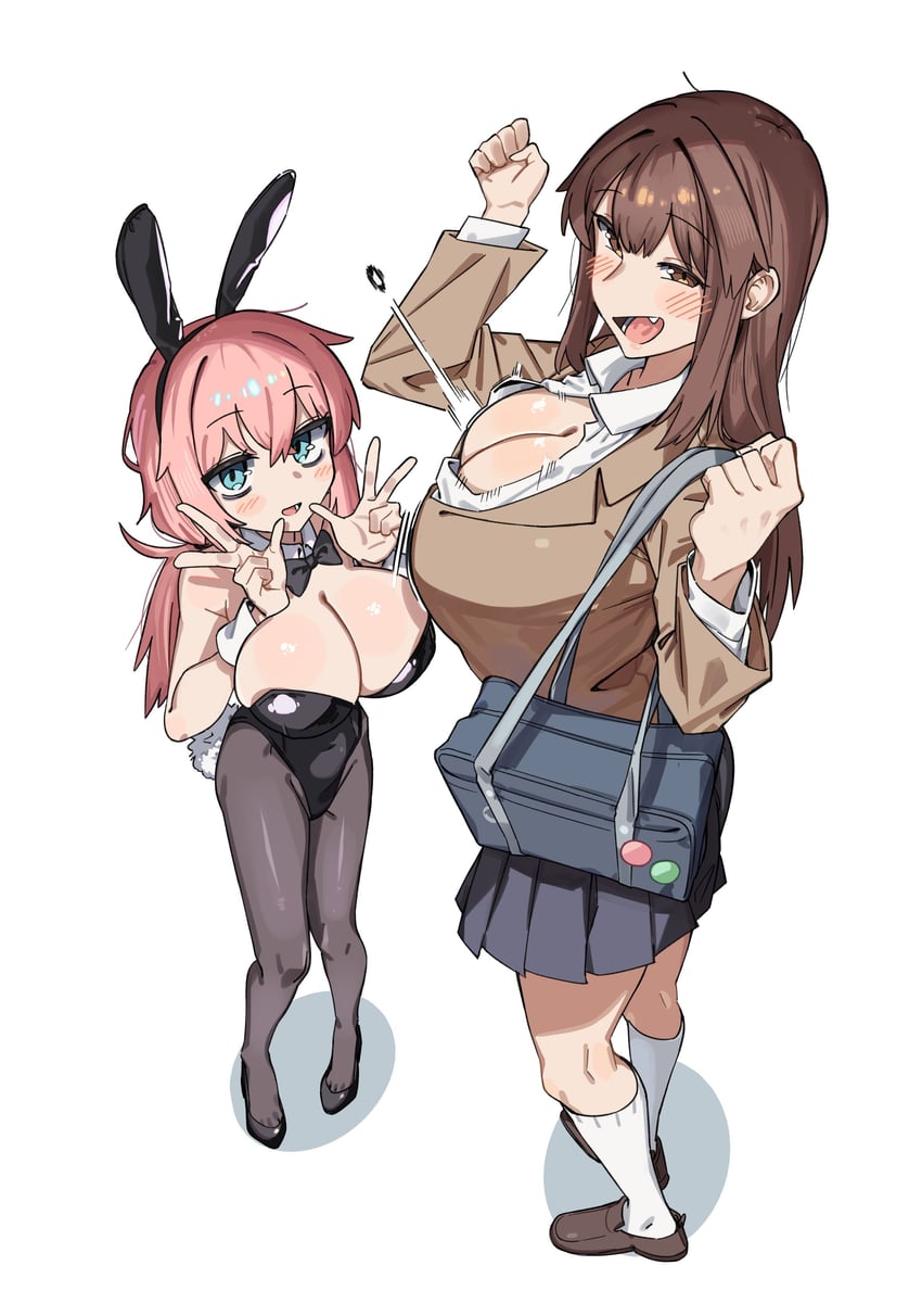 michinoku komaro and kotobuki mayuki (seitokai ni mo ana wa aru!) drawn by gungye