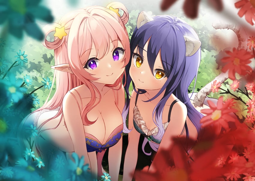 shiori and hatsune (princess connect!) drawn by kodama_(koda_mat)