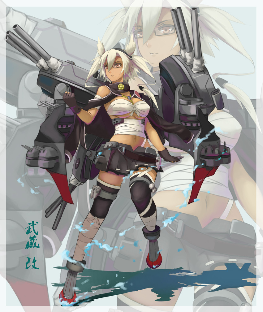 musashi and musashi kai (kantai collection) drawn by mato_kuroi