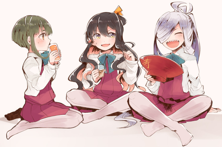 naganami, asashimo, and takanami (kantai collection) drawn by itomugi-kun
