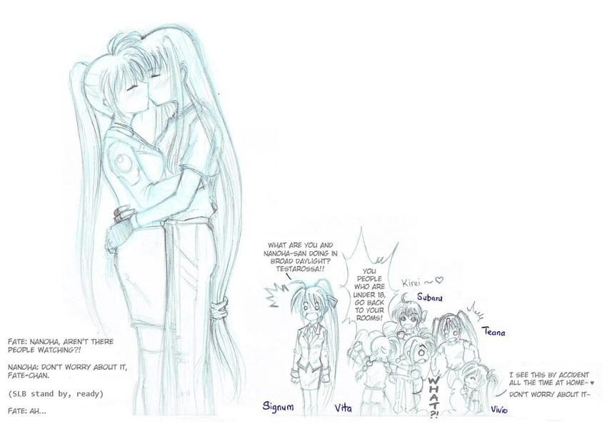 fate testarossa, takamachi nanoha, vita, vivio, signum, and 2 more (lyrical nanoha and 1 more)