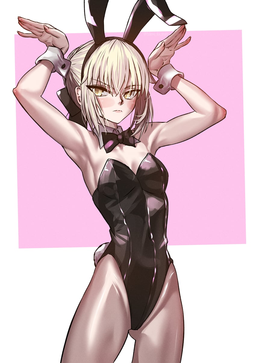 artoria pendragon and saber alter (fate and 2 more) drawn by fukou