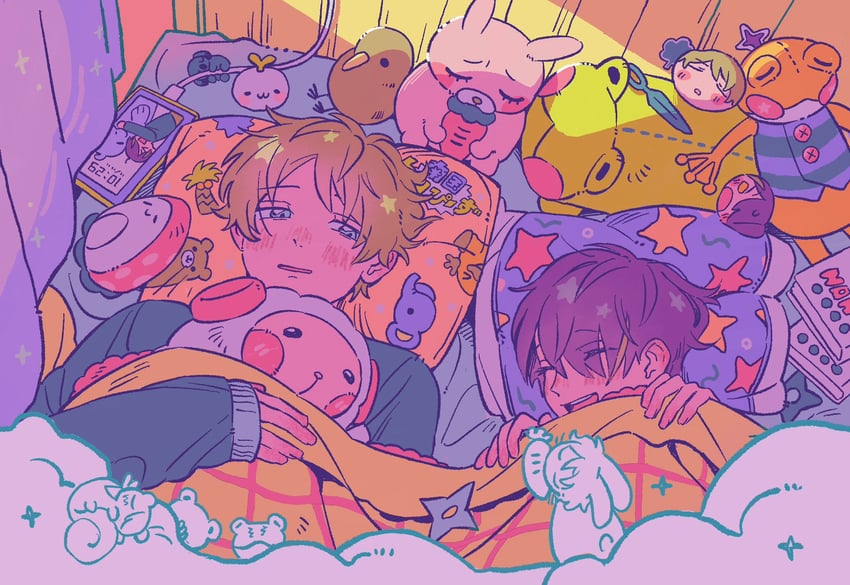 sengoku shinobu and takamine midori (ensemble stars!) drawn by gyu_me327
