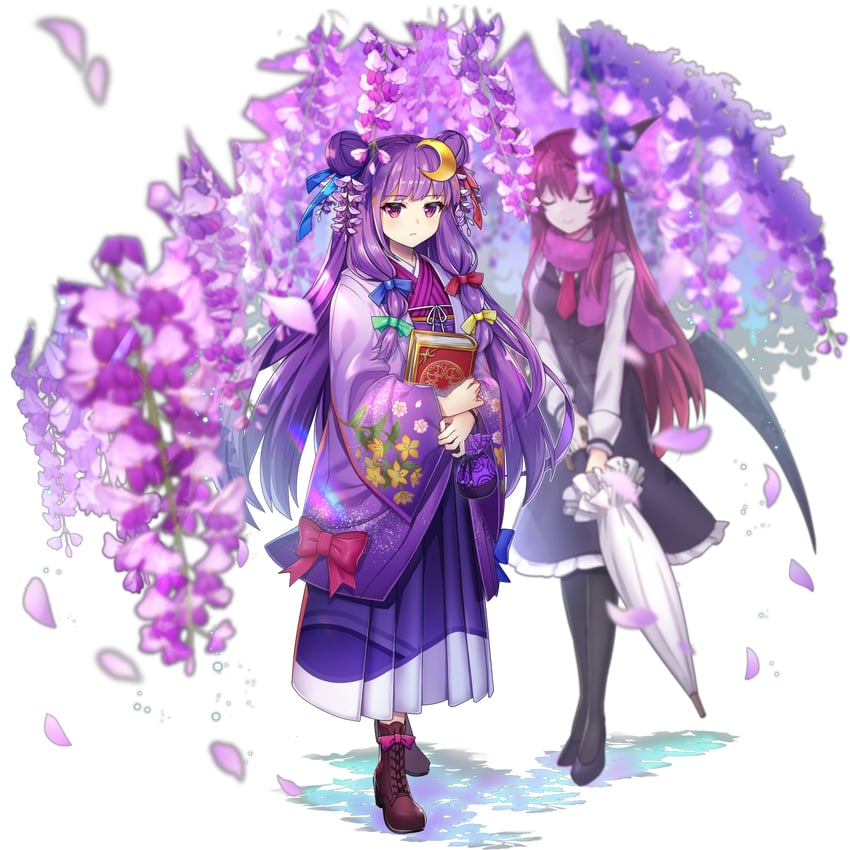 patchouli knowledge and koakuma (touhou and 1 more) drawn by rotte_(1109)