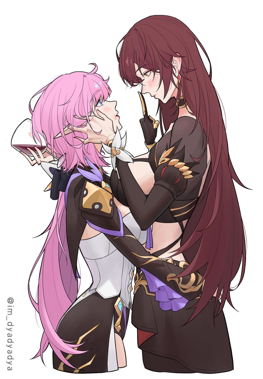 elysia and eden (honkai and 1 more) drawn by dyadyadya