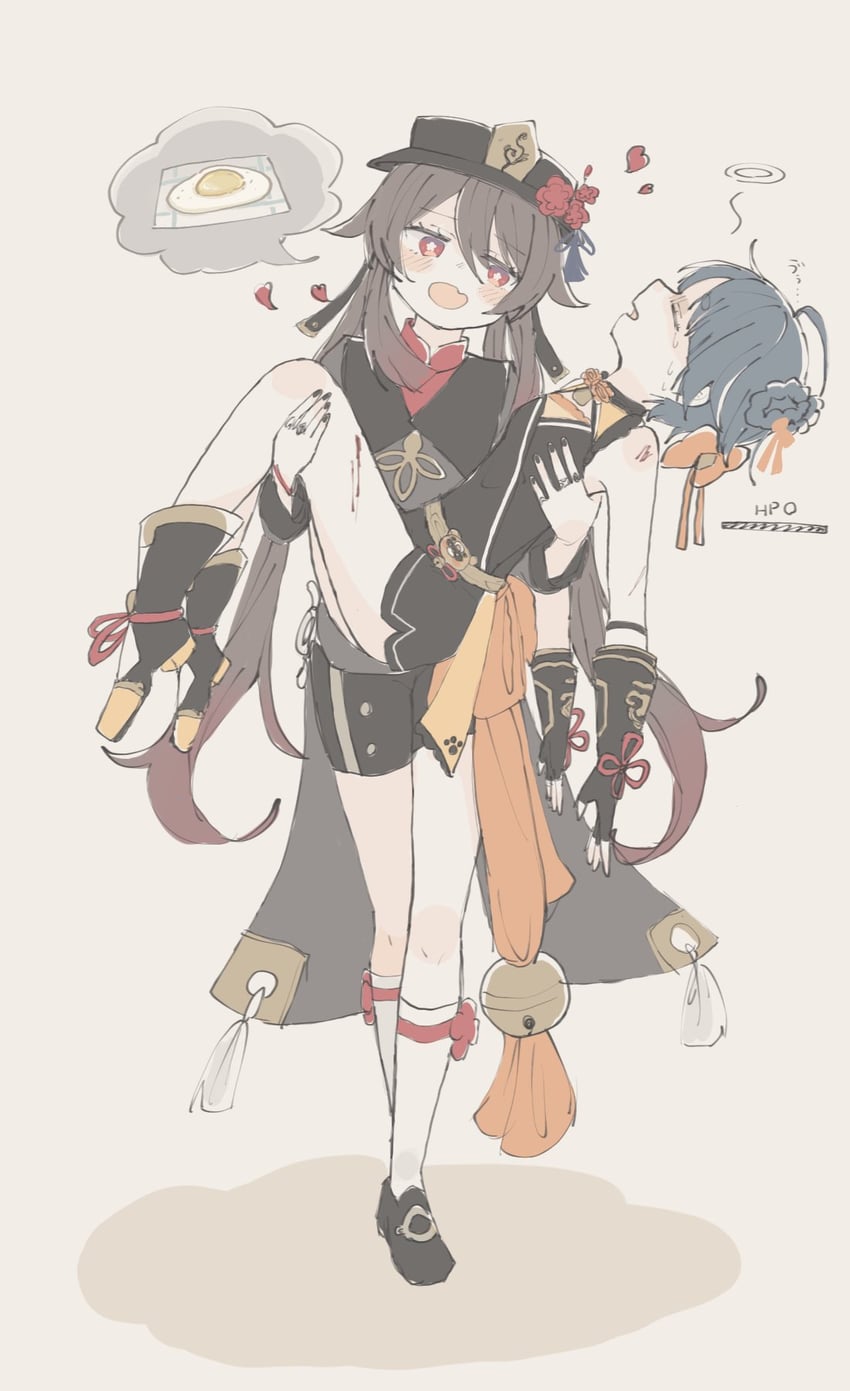 hu tao and xiangling (genshin impact) drawn by mizu_3332