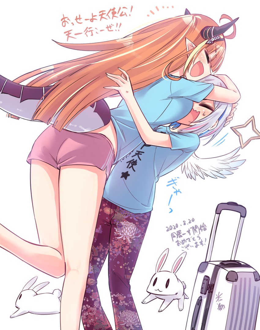 amane kanata and kiryu coco (hololive) drawn by hikawa_shou