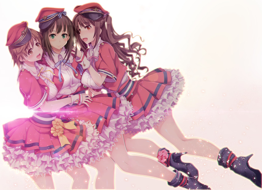 shibuya rin, shimamura uzuki, and honda mio (idolmaster and 1 more) drawn by ouma_tokiichi