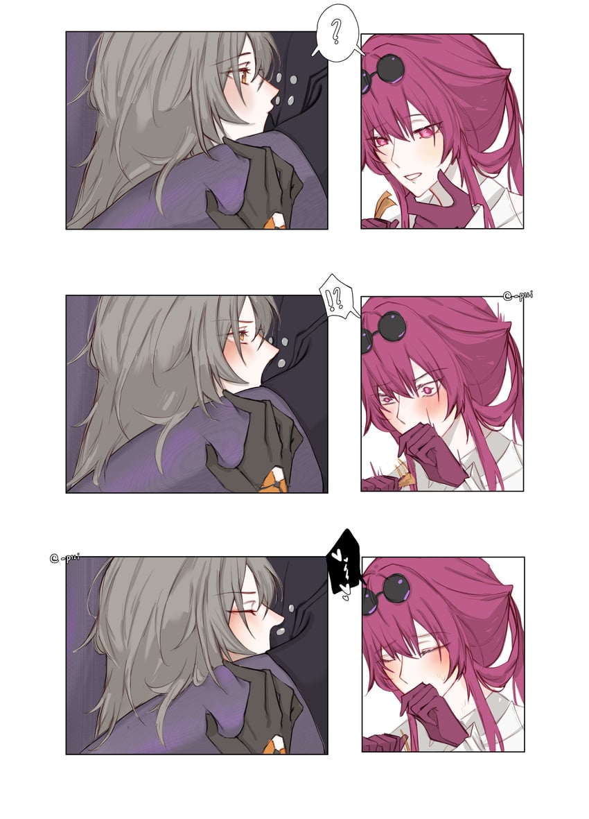 trailblazer, stelle, and kafka (honkai and 1 more) drawn by pari