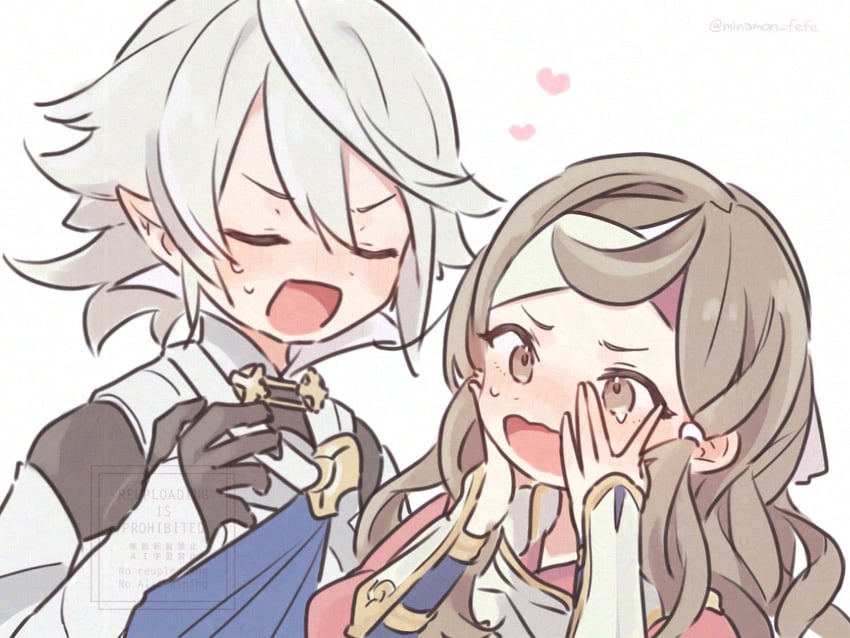 male corrin and hana (fire emblem and 1 more) drawn by sorane_amus