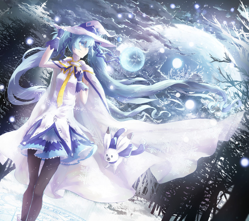 hatsune miku, yuki miku, and rabbit yukine (vocaloid and 1 more) drawn by domik