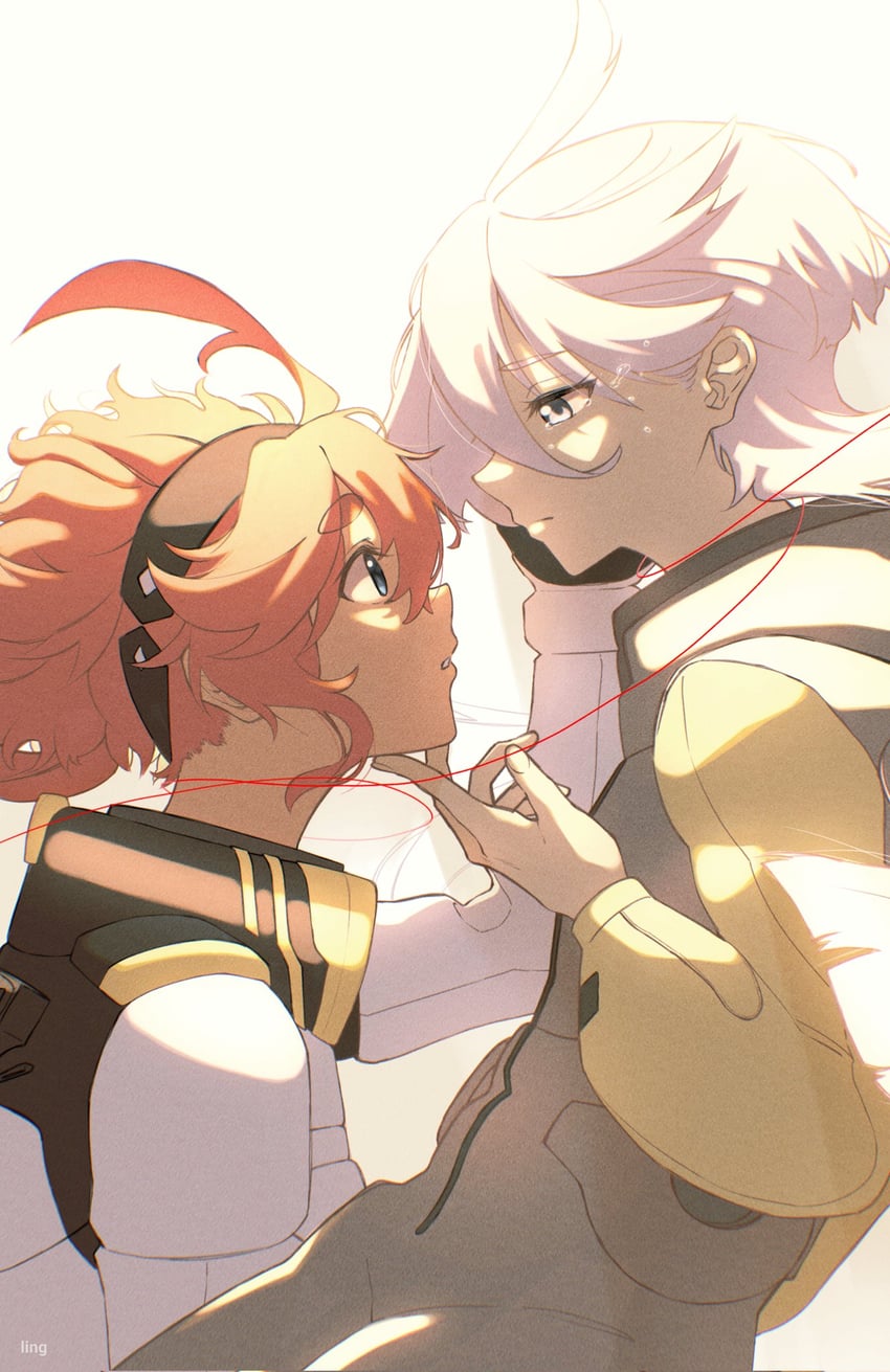 suletta mercury and miorine rembran (gundam and 1 more) drawn by ling_(chaaaaanhikari)