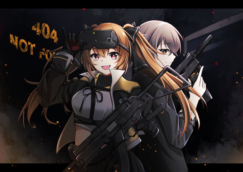 ump45, ump9, leva, and lenna (girls' frontline and 1 more) drawn by kamiya_(kamiya19930330)