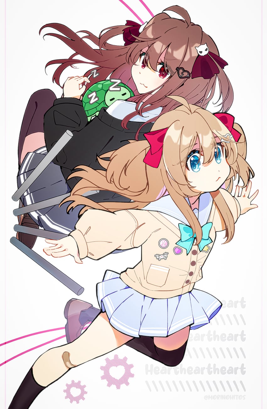 neuro-sama, evil neuro-sama, and vedal987 (vedal ai) drawn by morinohito