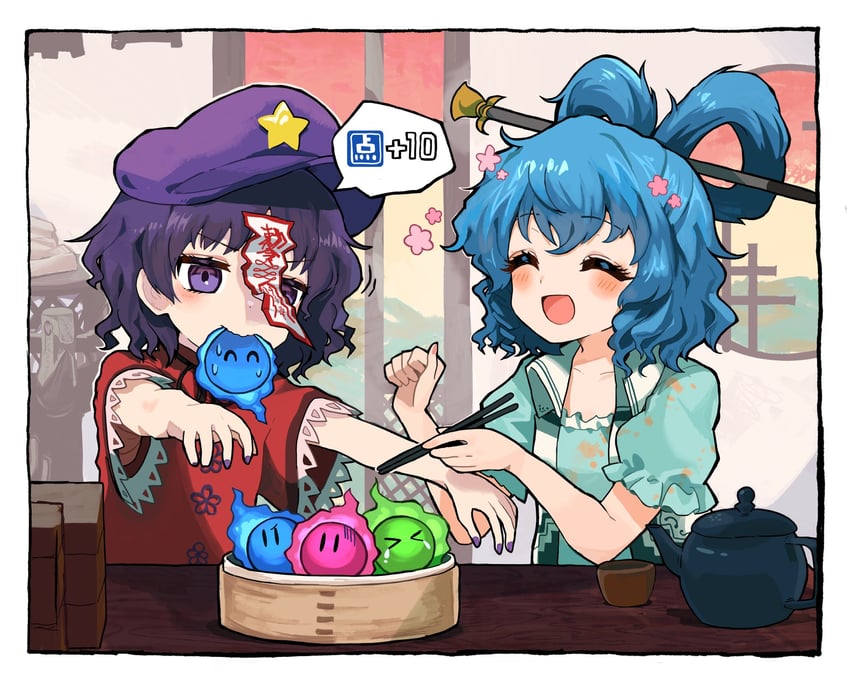 kaku seiga and miyako yoshika (touhou) drawn by howhow_notei
