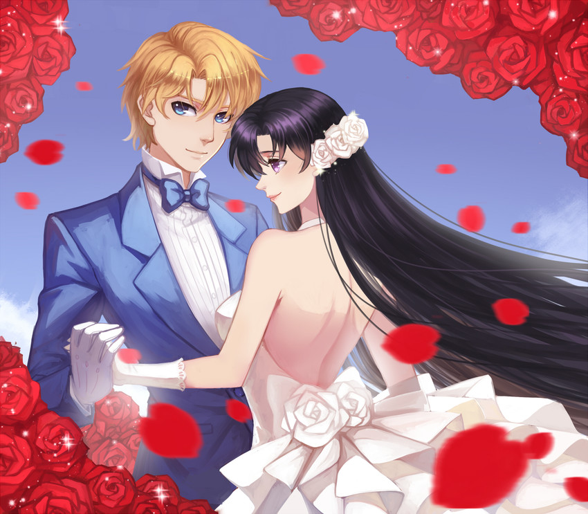 hino rei and jadeite (bishoujo senshi sailor moon) drawn by douyougen