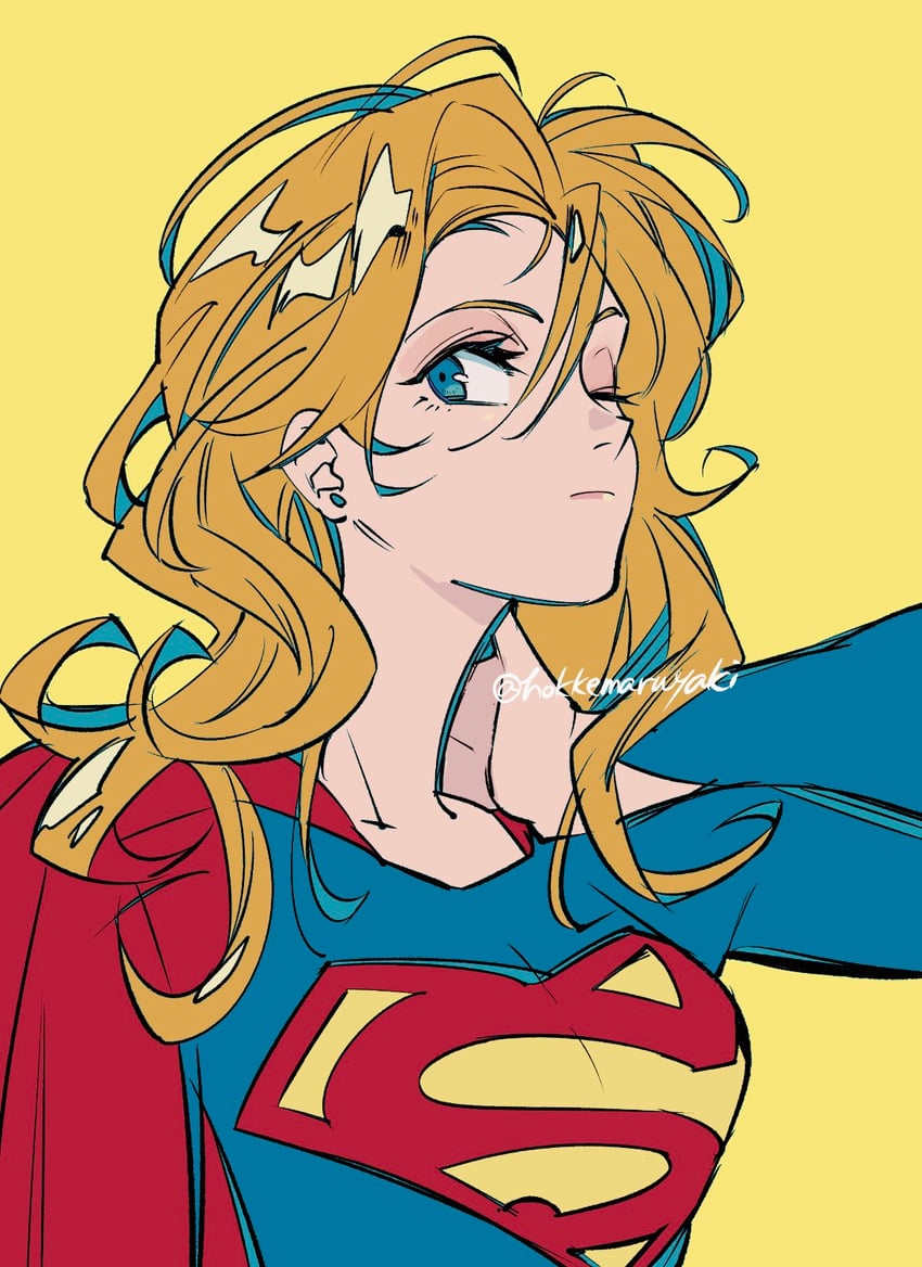 supergirl and kara danvers (dc comics and 1 more) drawn by hokkemaruyaki