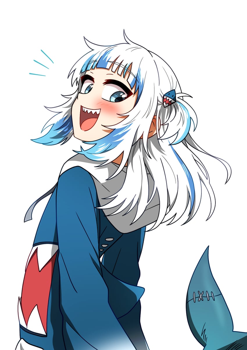 gawr gura (hololive and 1 more) drawn by ddolbang