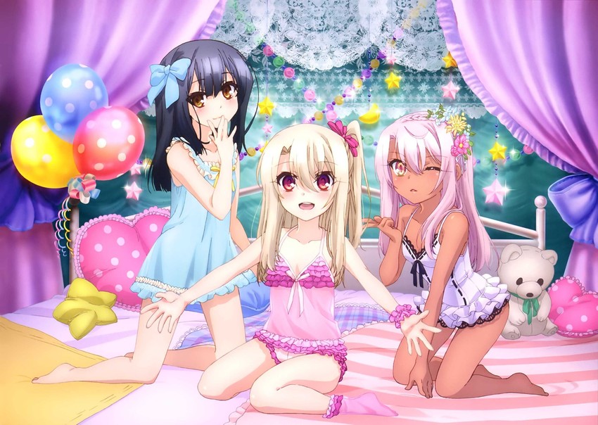 illyasviel von einzbern, chloe von einzbern, and miyu edelfelt (fate and 1 more)
