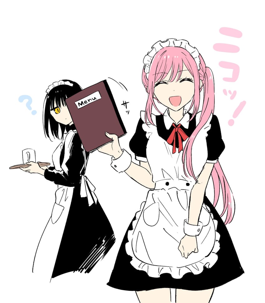 nekozane mugi and usagihara momoka (tonari no neko to koi shirazu) drawn by akinoko_(noco916)