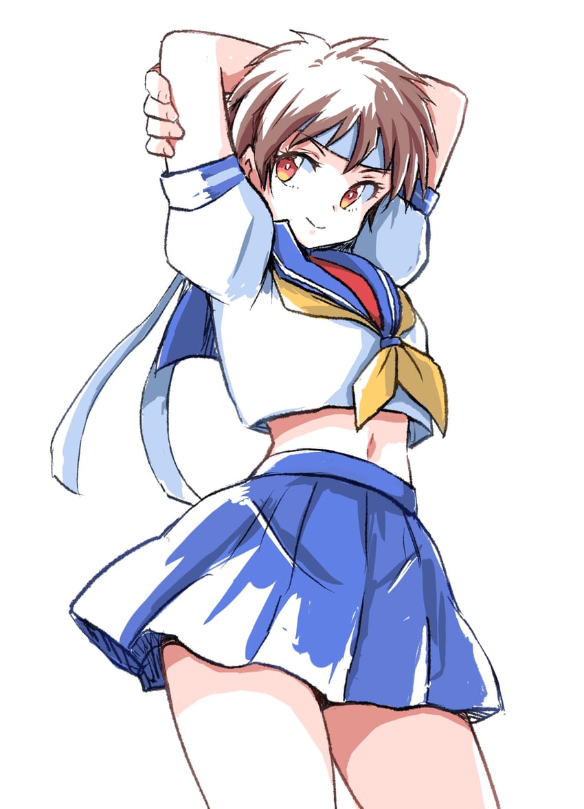 kasugano sakura (street fighter and 1 more) drawn by ikaringo_(ikaringo4444)
