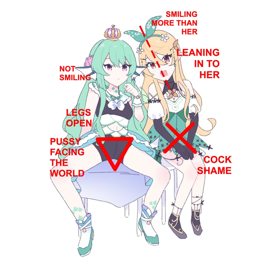 pomu rainpuff and finana ryugu (nijisanji and 1 more) drawn by hyuni_(hyunicat)