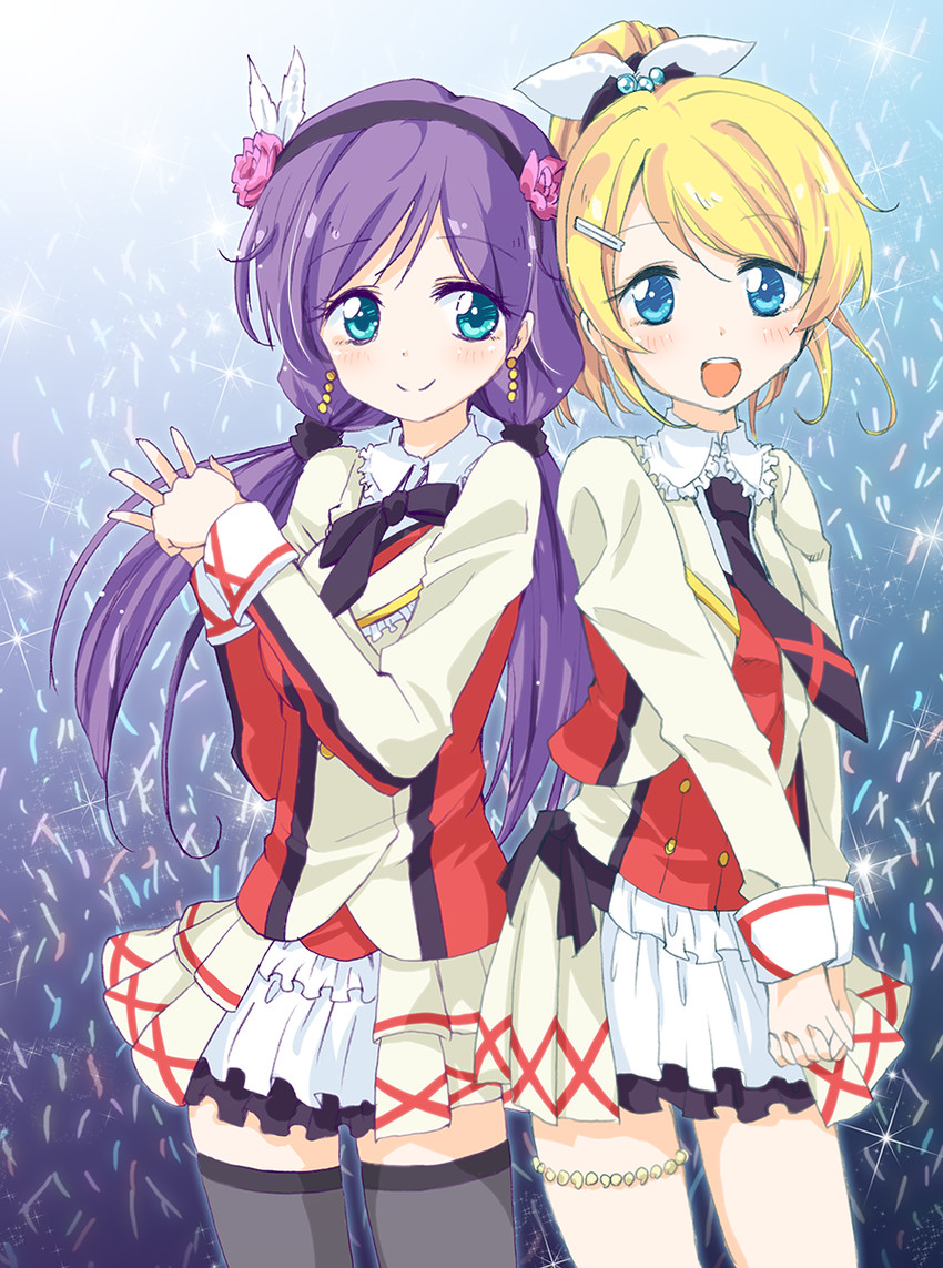 tojo nozomi and ayase eli (love live! and 1 more) drawn by futaru_usagi