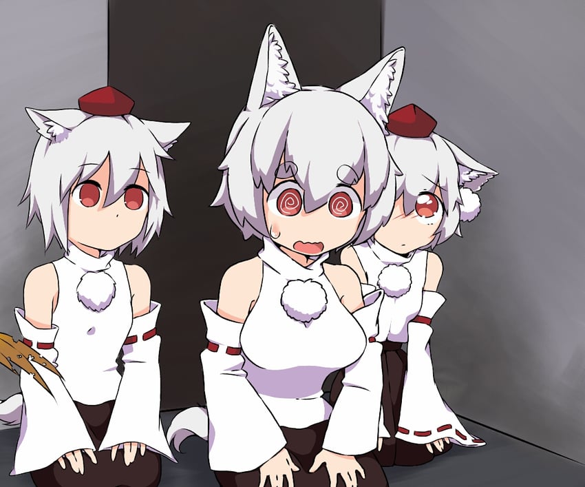 inubashiri momiji, web, inu, and kuso inu (touhou and 2 more) drawn by chanpuru_(nicoseiga_67544477)