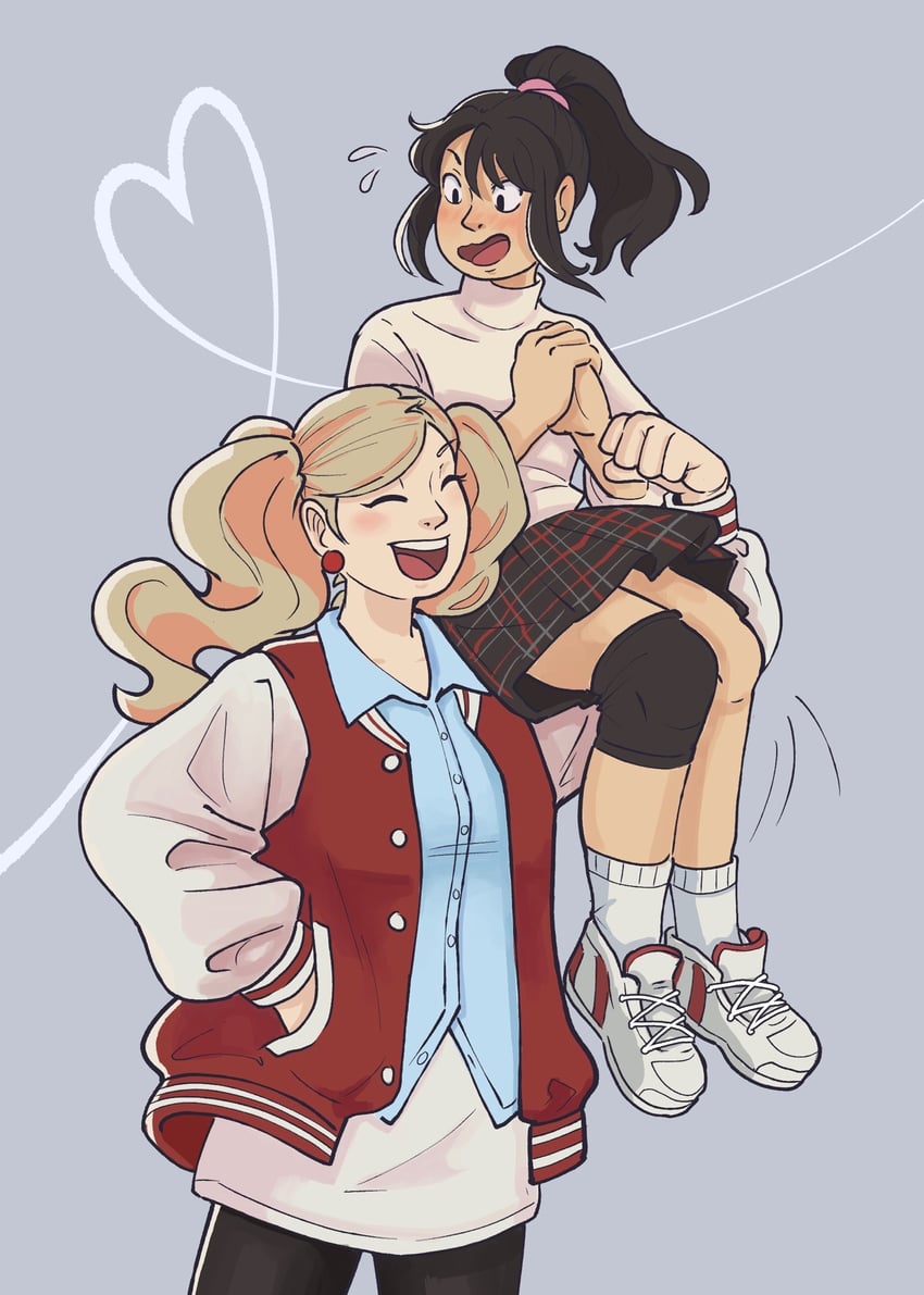 takamaki anne and suzui shiho (persona and 1 more) drawn by lemonbaristas