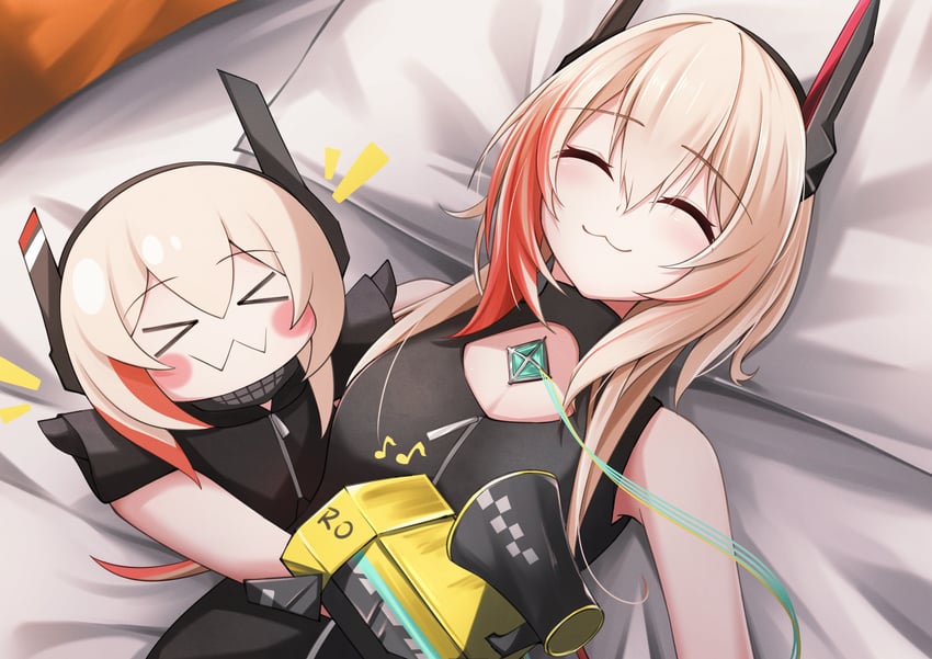 m4 sopmod ii, banana, and m4 sopmod ii jr (girls' frontline) drawn by kamiya_(kamiya19930330)