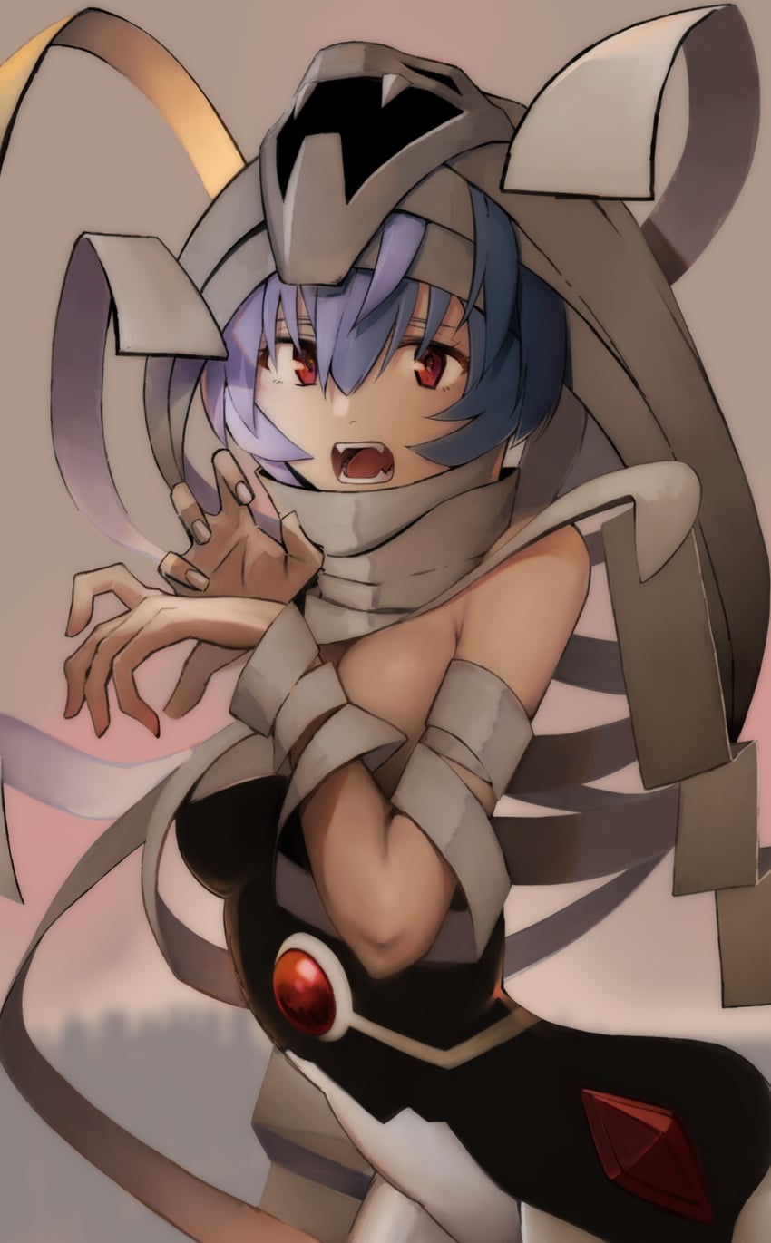 ayanami rei and zeruel (neon genesis evangelion) drawn by yagisawa_teru