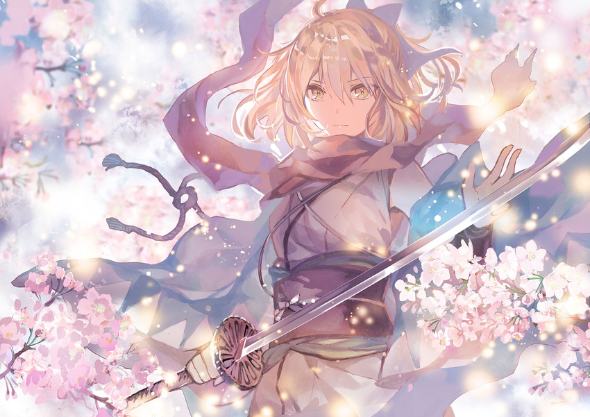okita souji (fate and 1 more) drawn by rioka_(southern_blue_sky)