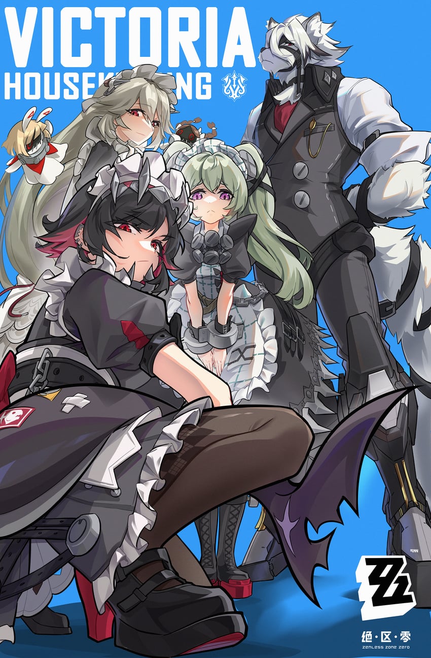 ellen joe, von lycaon, corin wickes, and alexandrina sebastiane (zenless zone zero) drawn by gna_(mtac8272)